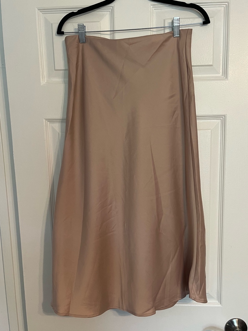 NWOT SHEIN Blush Satin Midi Slip Skirt